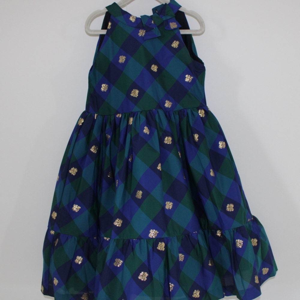 Janie and Jack Blue and Green Plaid Dress